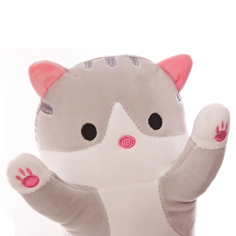 Cartoon Cat Plush Toy Figure Long Cat Sleeping Throw Pillow