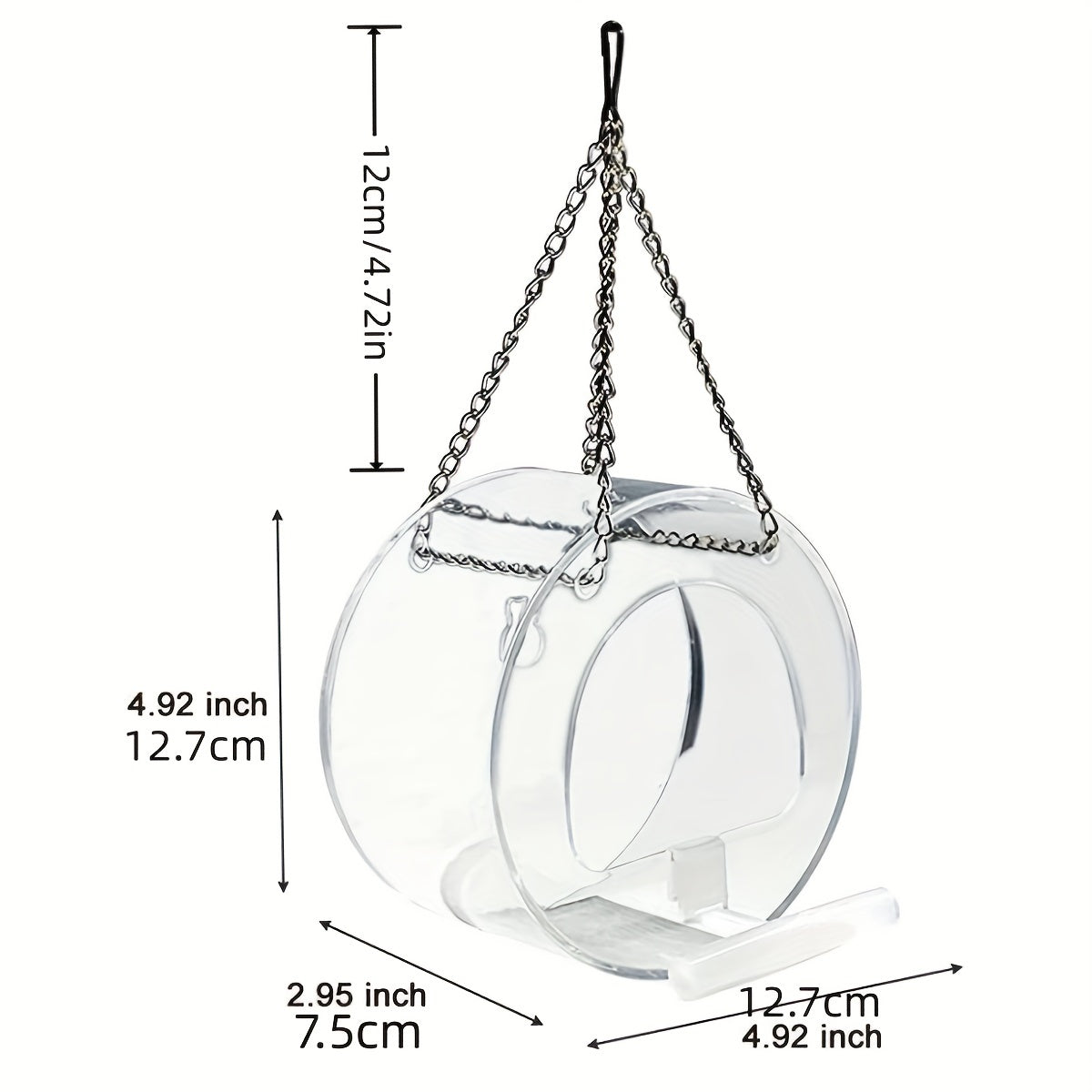 Hanging Bird Feeder with Suction Cup Decoration