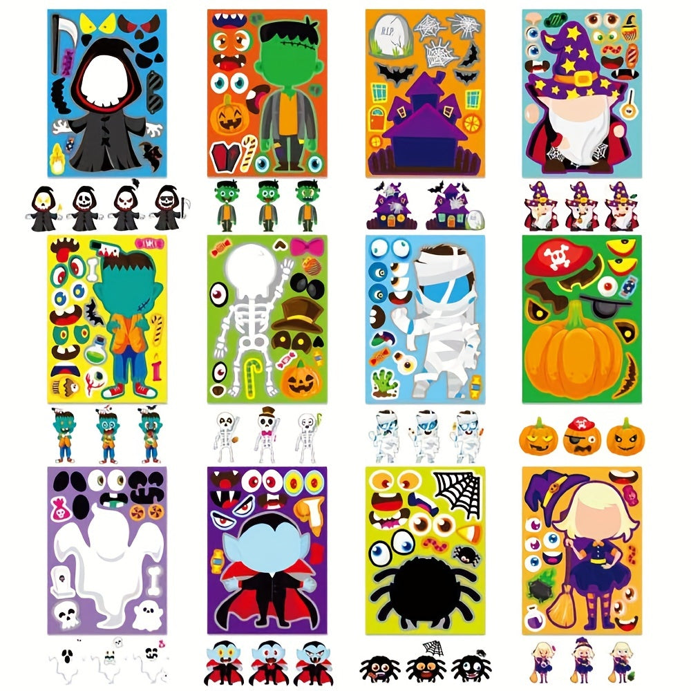 24pcs Halloween Toys Game Stickers - Halloween Party Event Gift Decoration Stick