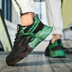 Men's Lace up Athletic Shoes Shock Absorbing Breathable Chunky Sneakers