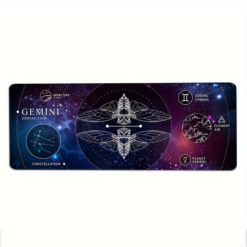 Gemini E Sport Large Mouse Pad XL Mouse Pads Non Slip Rubber Base 12 Zodiac Sign