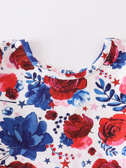 Girls Chick Printed Short Sleeve Casual Dress