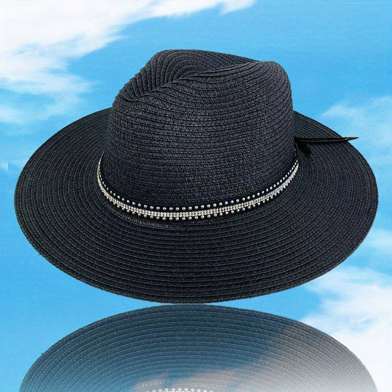 Casual Sunshade Straw Hat for Spring Summer Travel