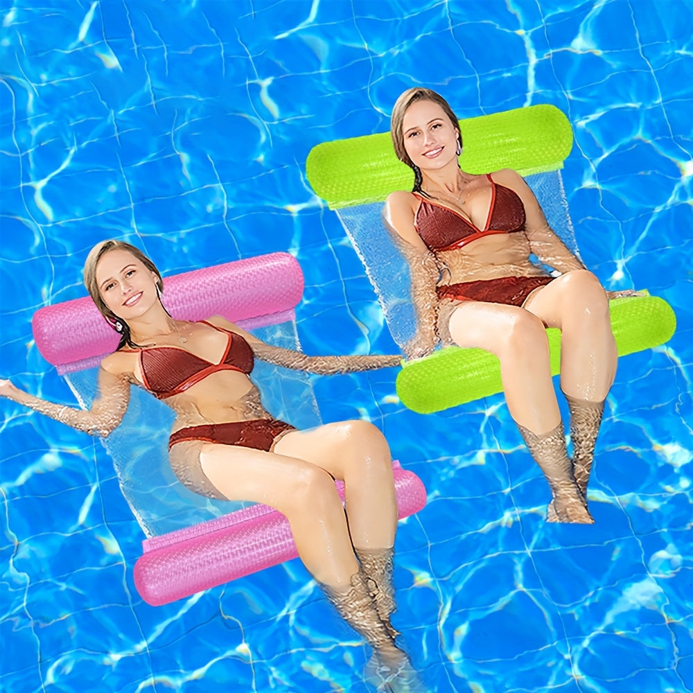 1pc Inflatable Solid Hammock with Two Tubes for Water Swimming Pool