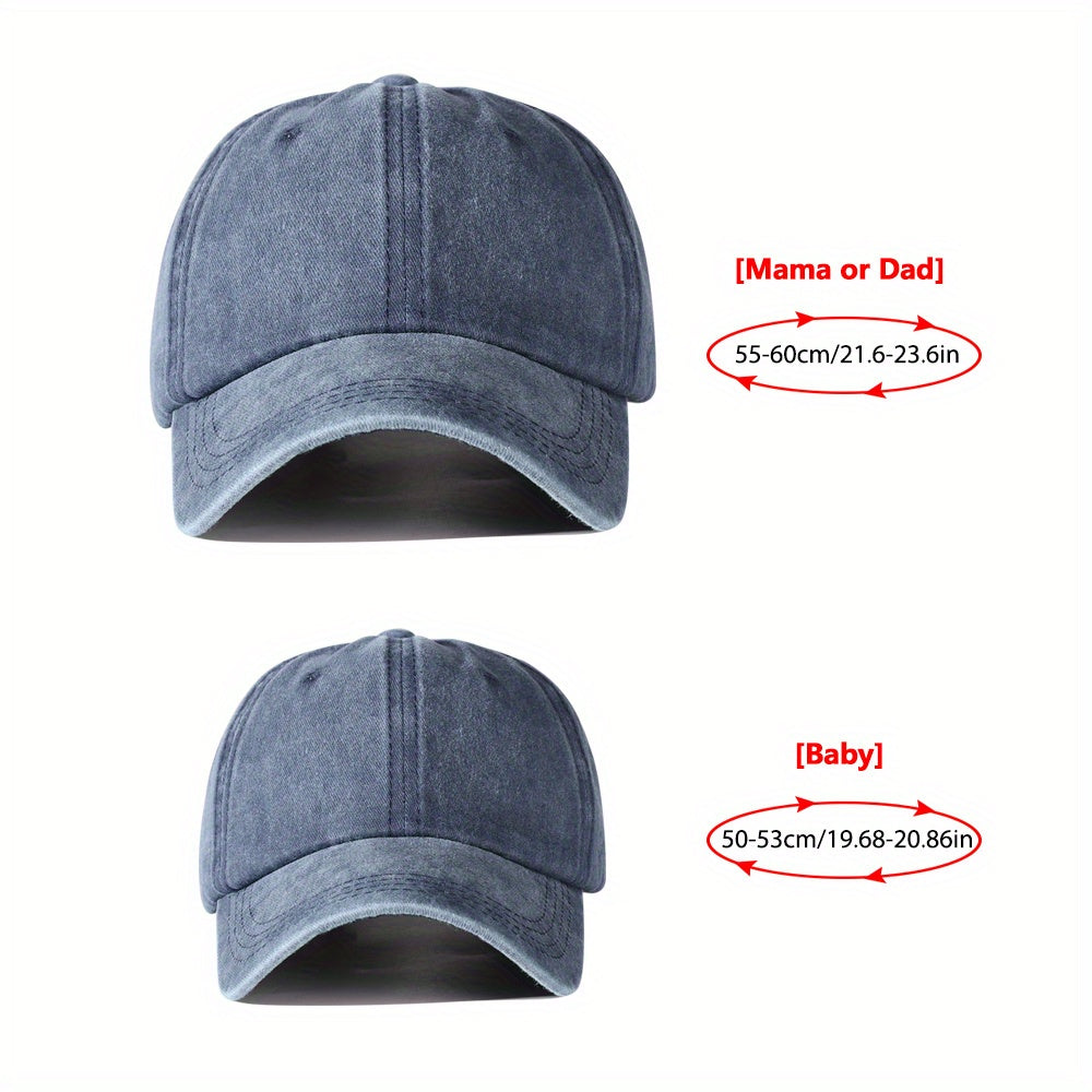 2PCS Retro Baseball Caps for Boys and Girls Outdoor Sunshade Hats