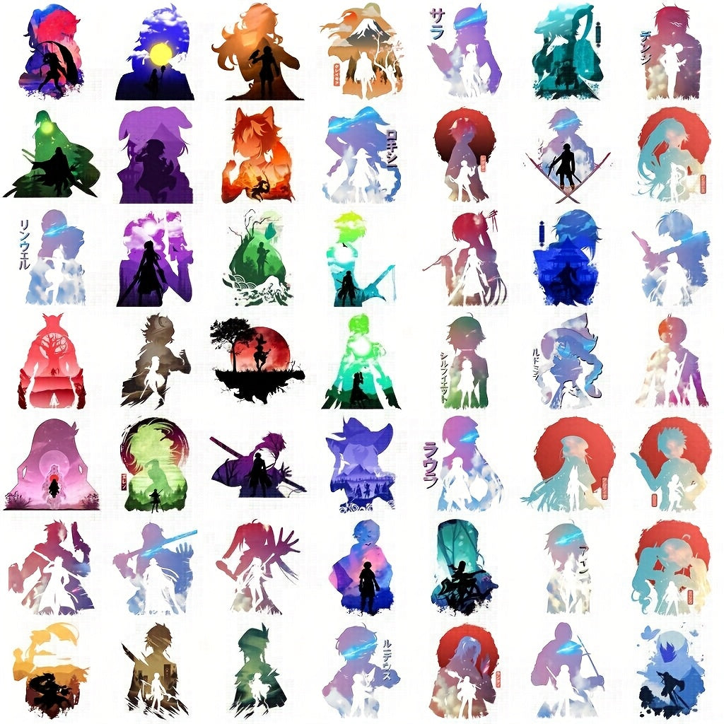 54pcs Vampire Warrior Stickers for Laptop Phone Car Water Bottle