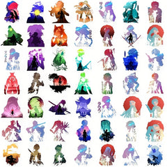 54pcs Vampire Warrior Stickers for Laptop Phone Car Water Bottle
