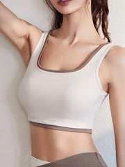 Stretchy U Neck Sleeveless Yoga Tank Top