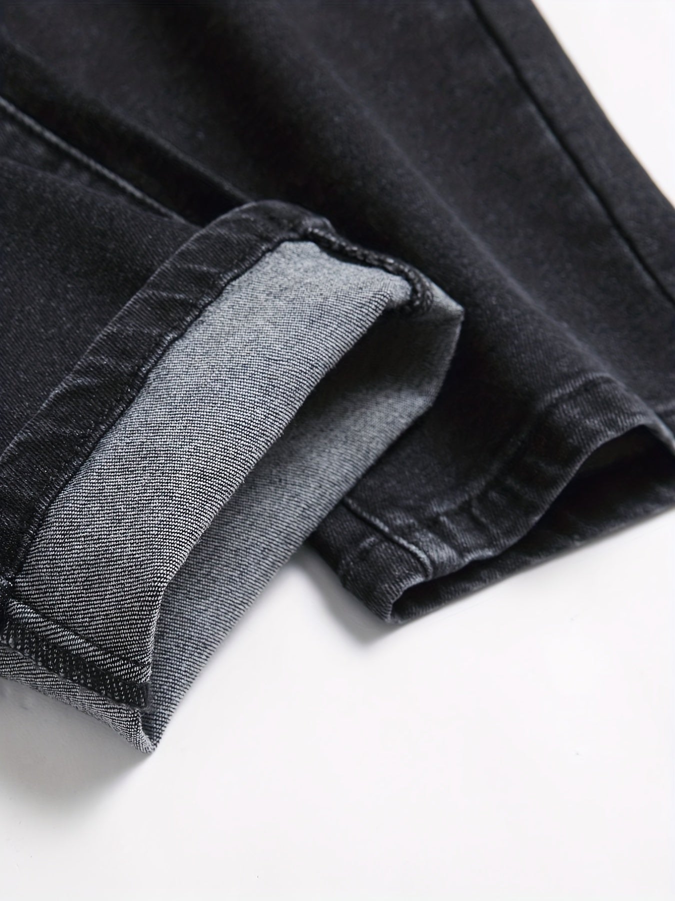Ripped Cotton Slim Fit Stretch Jeans Mens Denim Pants