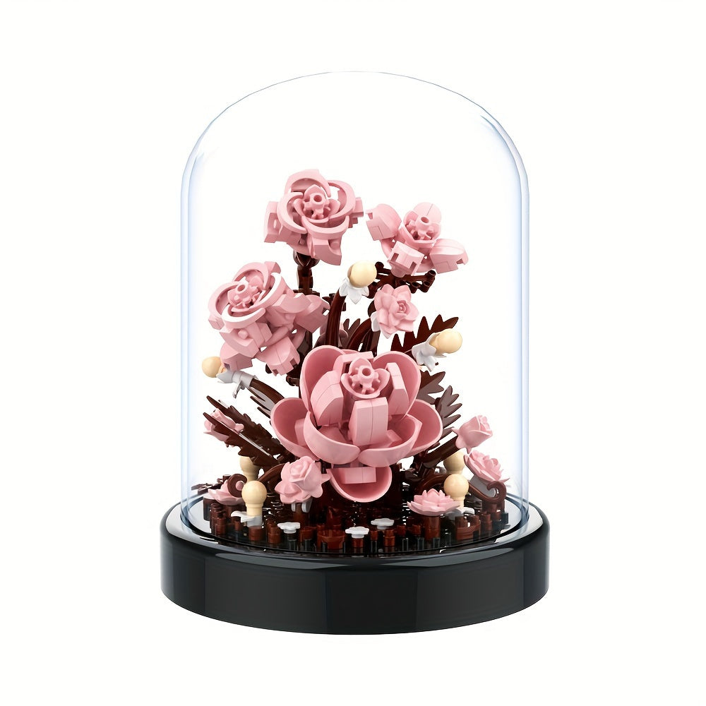 Immortal Bouquet Champagne Rose Family Desktop Decoration