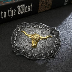 Western Cowboy Bull Head Eagle Belt Buckle Retro Zinc Alloy Belt Buckle
