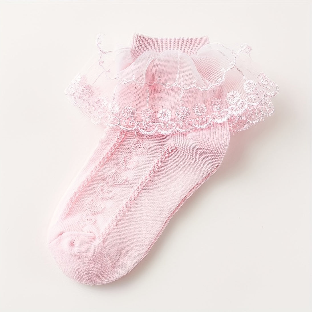 Baby Lace Solid Socks Girls Breathable Mesh Princess Sock Dance Socks