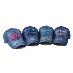 Letter Embroidery Baseball Cap Vintage Sun Hat Adjustable