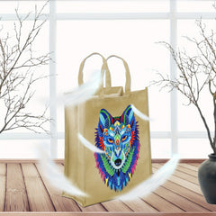 Custom Cartoon Wolf Diamond Painting Ironing Bag