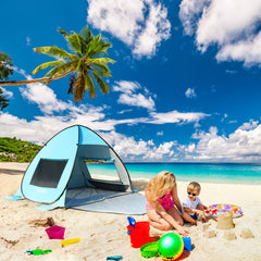 TOBTOS Pop Up Beach Tent UPF 50 Portable Sunshade Lightweight Sun Shelter