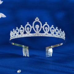 Rhinestone Alloy Crown Tiara Wedding Hairband