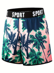 Tropical Sports Bra & Boy Shorts Set
