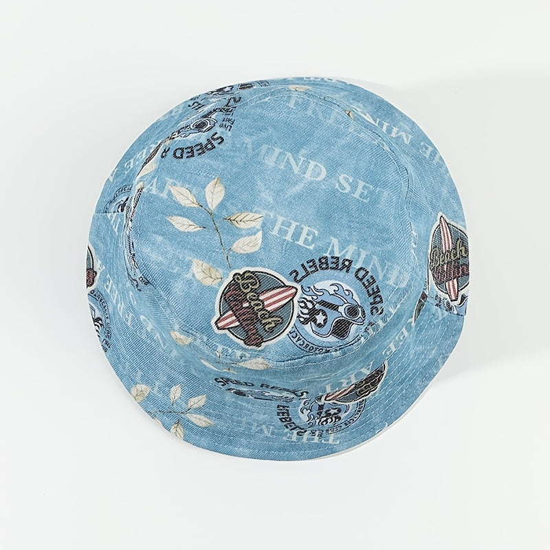 Denim Bucket Hat Lightweight Cloche Hats Men Unisex Basin Cap