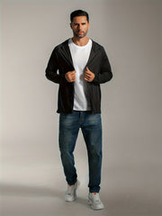 Men's UPF 50 Sun Protection Zip Hoodie Long Sleeve Quick Dry Tops