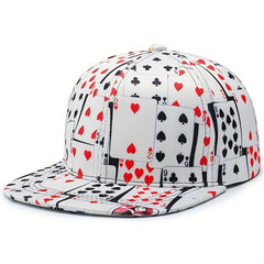 Unisex Playing Cards Pattern Baseball Cap for Outdoor Sports