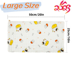 6/8/10pcs Muslin Burp Cloths for Boys and Girls - Large 50x25.4cm
