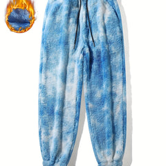 Men's Drawstring Warm Fuzzy Sweatpants Thermal Jogger Pants