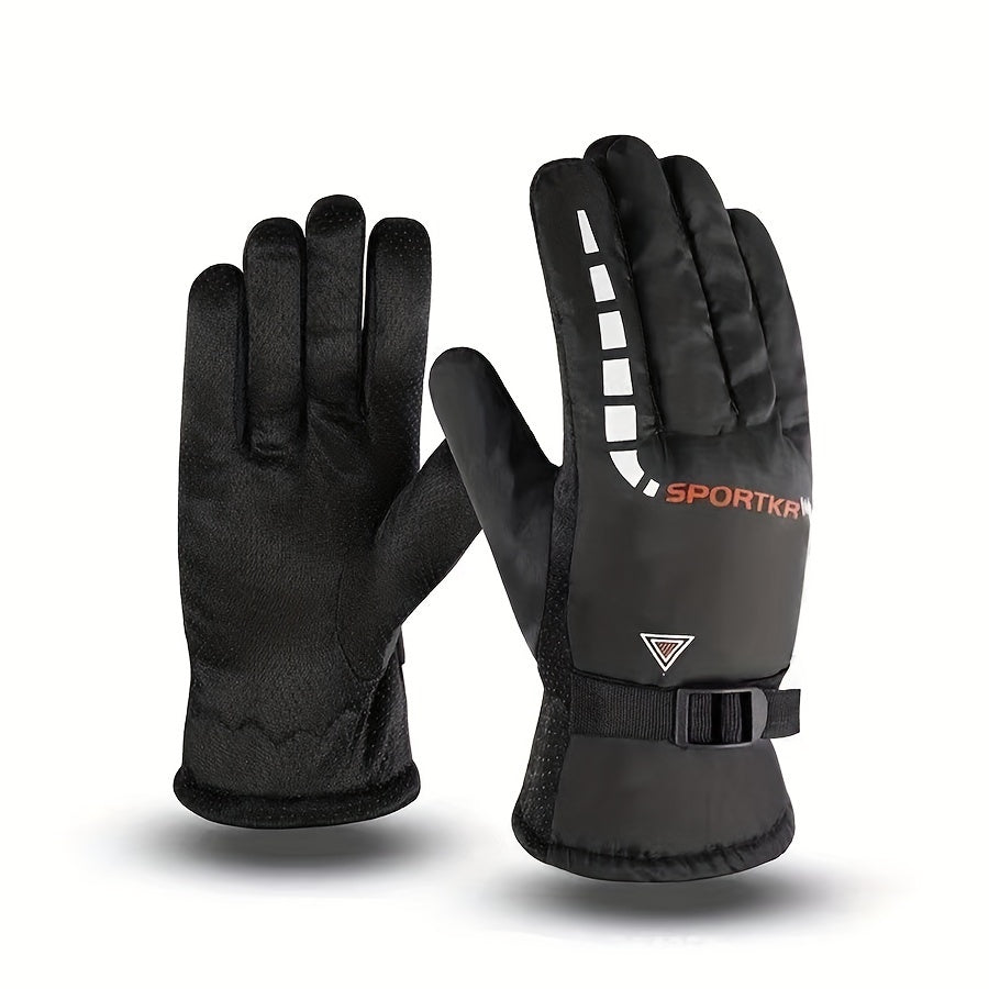Winter Windproof Warm Cycling Outdoor Running Ski Cotton Gloves