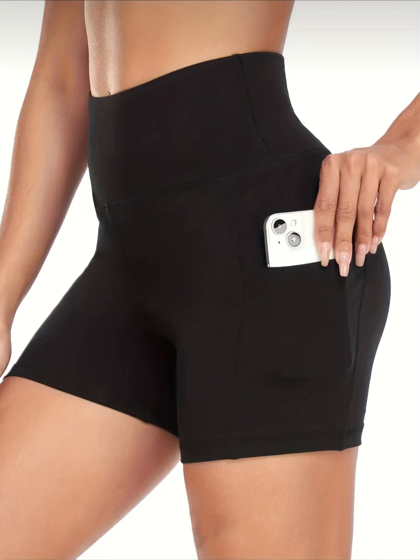 Women's Tummy Control Yoga Shorts with Side Pockets