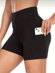Women's Tummy Control Yoga Shorts with Side Pockets