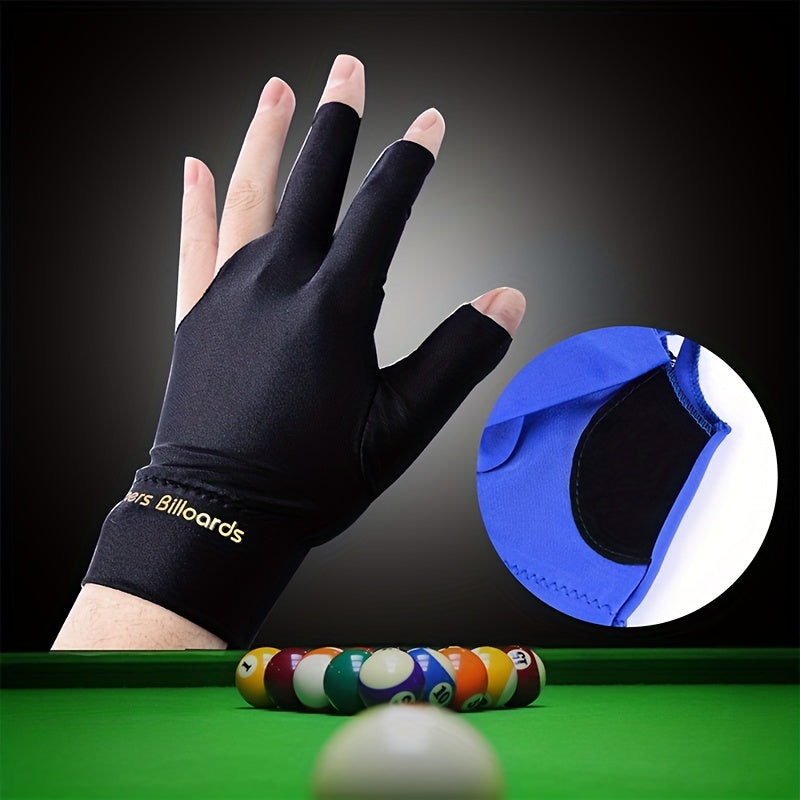 1pc Snooker Billiards Glove Left Hand Three Finger Pool Glove
