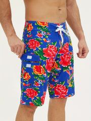 Stripe Print Beach Shorts Men's Swim Trunks Quick Dry Swimwear