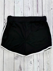 Casual Sporty Shorts with Contrast Trim for Women