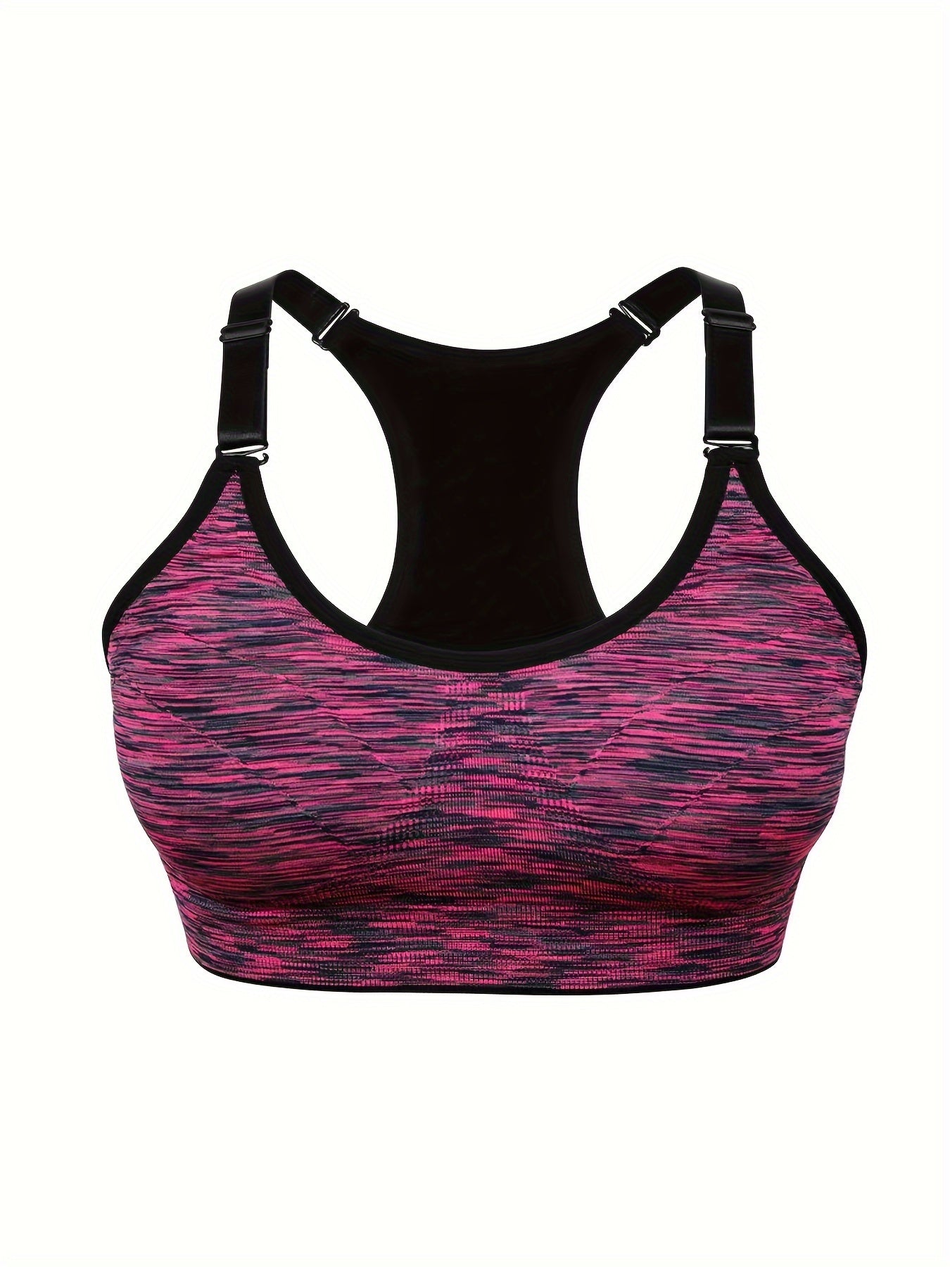 Colorblock Sports Bra Push Up Running Workout Lingerie