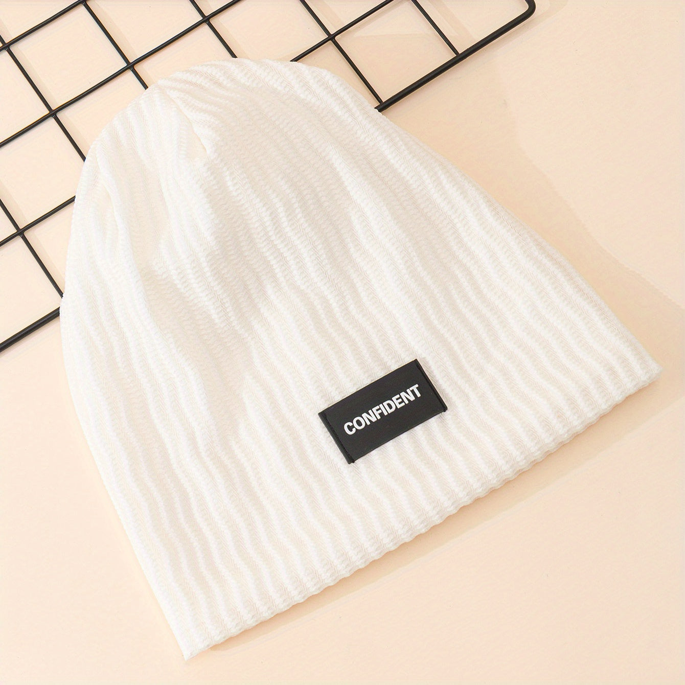 English Letter Water Ripple Casual Pullover Hat