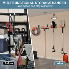 Heavy Duty Metal Hose Holder Wall Mount Orange Garden Hose Hanger