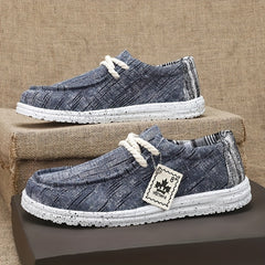 Men's Lightweight Breathable Canvas Shoes For Jogging