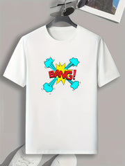 BANG Pattern Print Men's Sports T-shirt Men's Outdoor Clothes