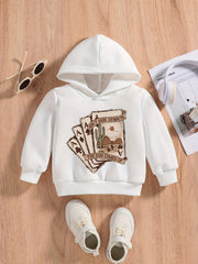Desert Scenery Poker Graphic Baby Hooded Sweatshirt