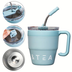 16oz Portable Coffee Cup Stainless Steel Insulated Mug