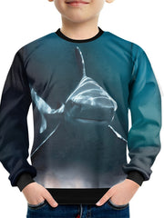 3D Shark Print Kid's Sweatshirt Unisex Pullover Long Sleeve Top