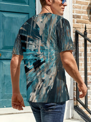 Men's Driver Print T shirt Active Comfy Slightly Stretch Crew Neck Tee