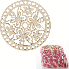 4pcs DIY Wooden Bag Base Portable Women's Bag Cover Crochet Tools