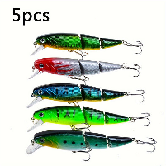 5pcs 110mm 14 7g Bionic Fishing Lure Hard Bait Minnow Lure Crankbait