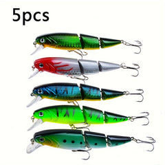 5pcs 110mm 14 7g Bionic Fishing Lure Hard Bait Minnow Lure Crankbait