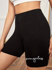 Print Elastic Leggings Casual Versatile Shorts Leggings