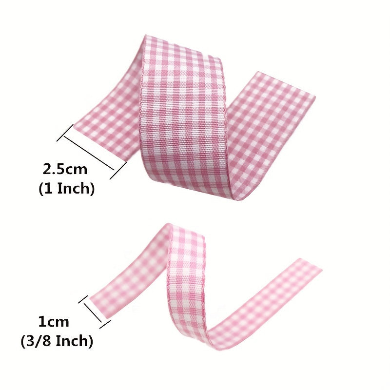 5 Yards Long Red Plaid Ribbon 2" Wide DIY Bow Gift Bag Decoration