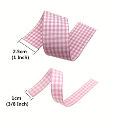 5 Yards Long Red Plaid Ribbon 2" Wide DIY Bow Gift Bag Decoration