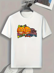Halloween Pumpkin Print Men's Graphic T-shirt