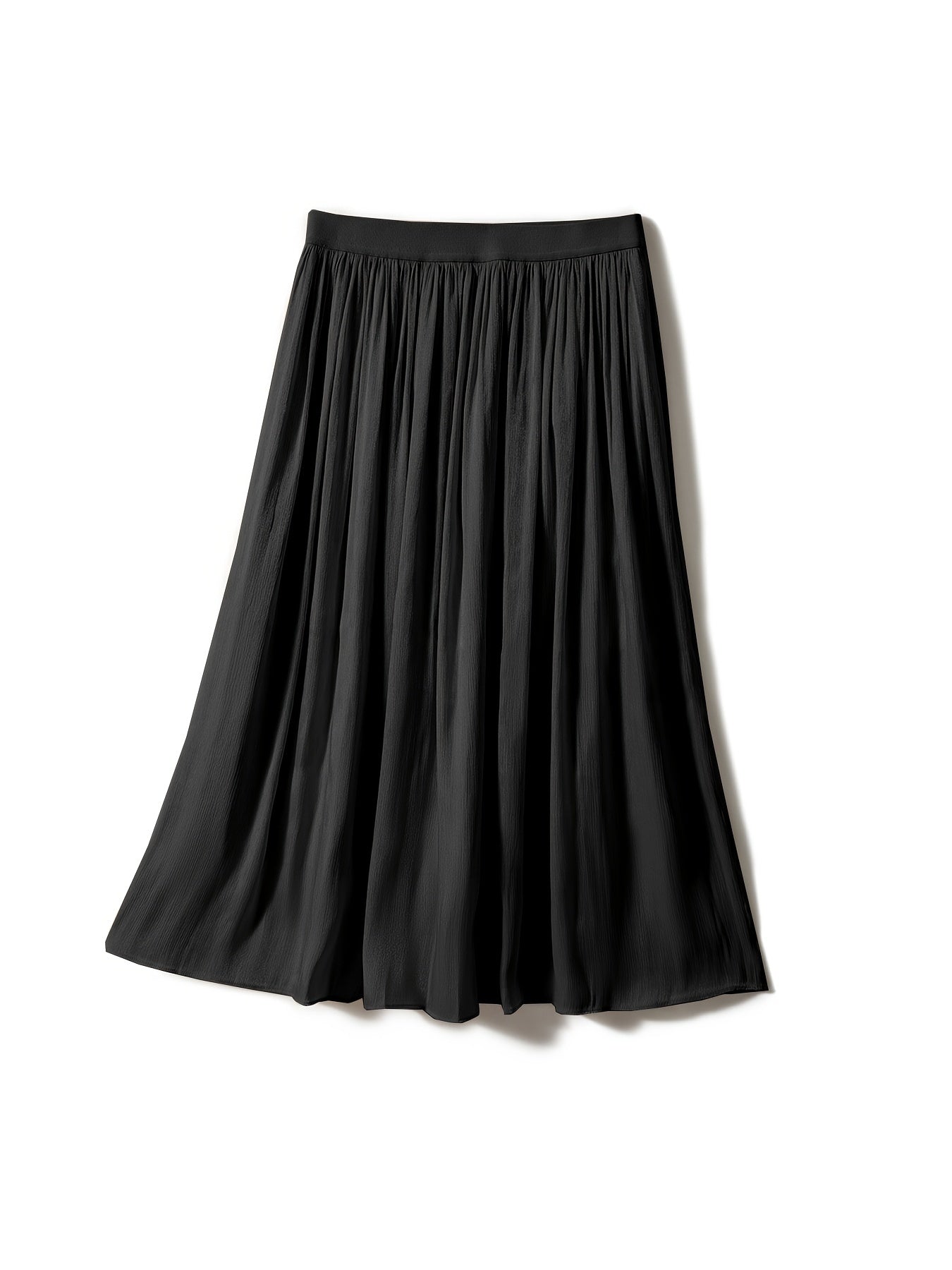 High Waist Pleated A Line Maxi Skirt Women's Clothing