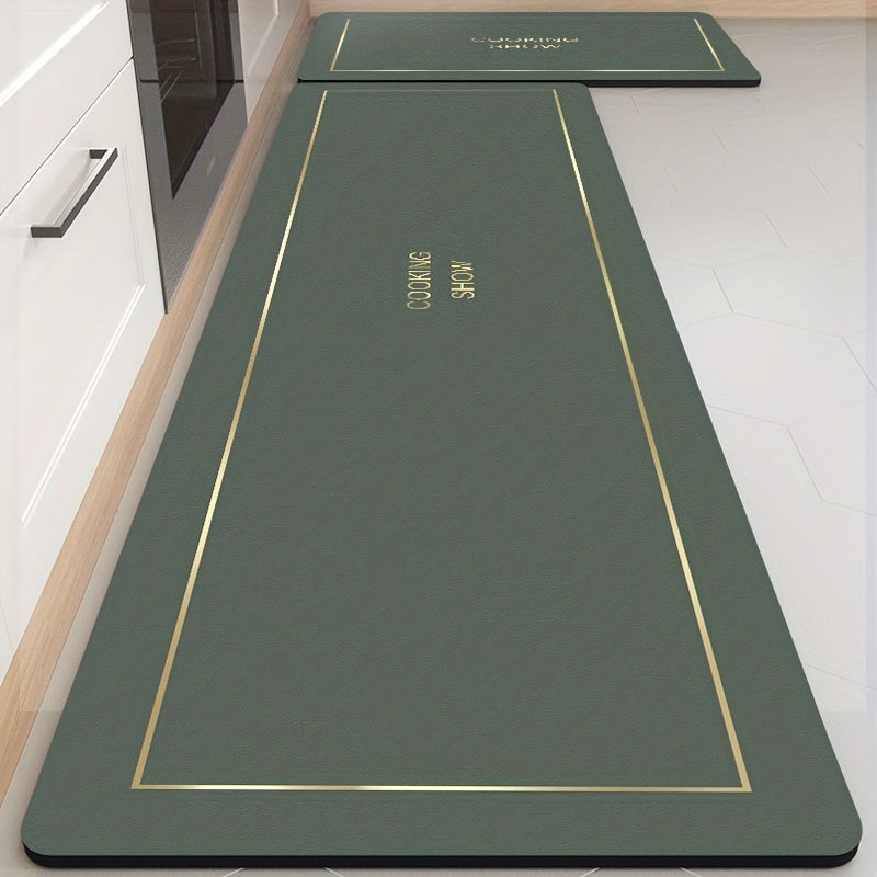 Rubber Backing Kitchen Floor Mat Non slip Waterproof Kitchen Rugs Sets